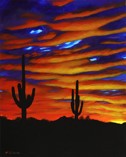 "Saguaro Sunset"-Original Painting (SOLD)